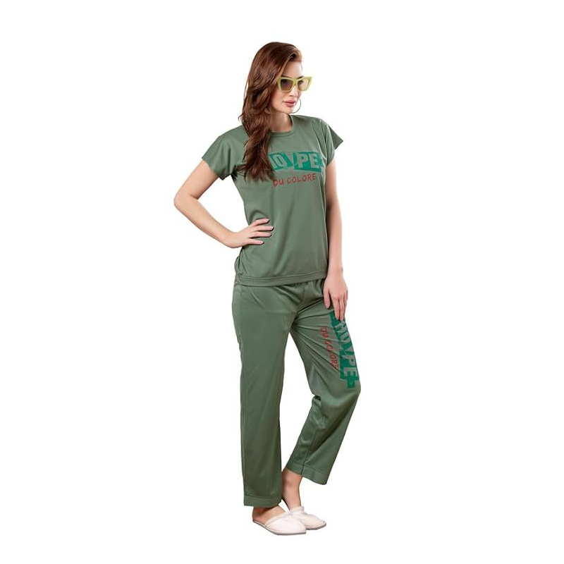 Women's Trendy Nightsuit Sets Green